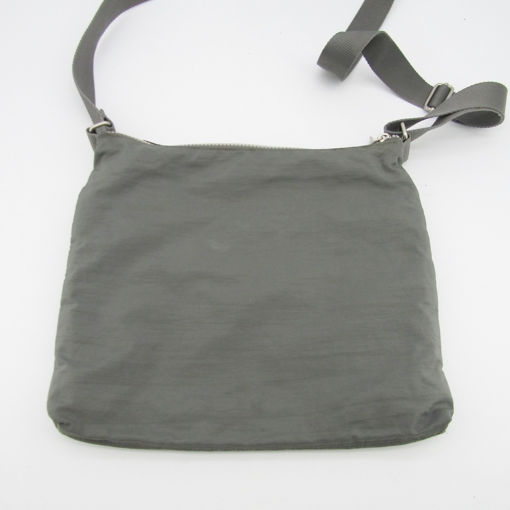 Baggallini Gray Nylon Crossbody Bag Triple Zip Travel Purse Adjustable Strap - Picture 3 of 8